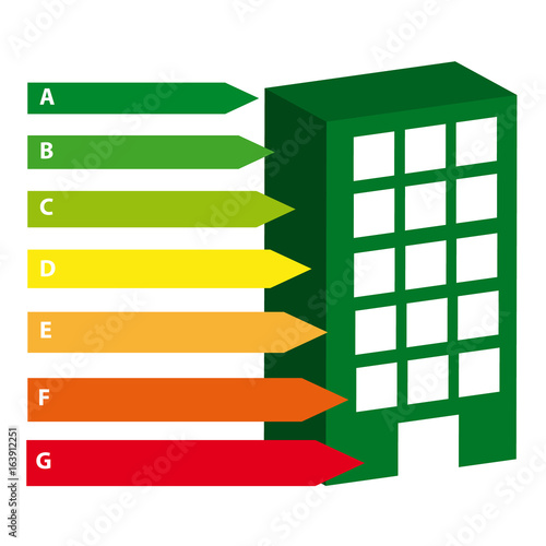 Energy efficience label isolated on white background