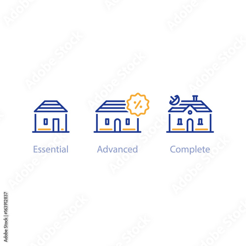 Smaller, bigger houses comparison, upgrade concept, best option