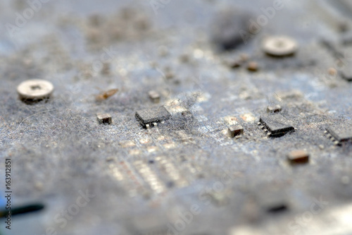 dirty print circuit board