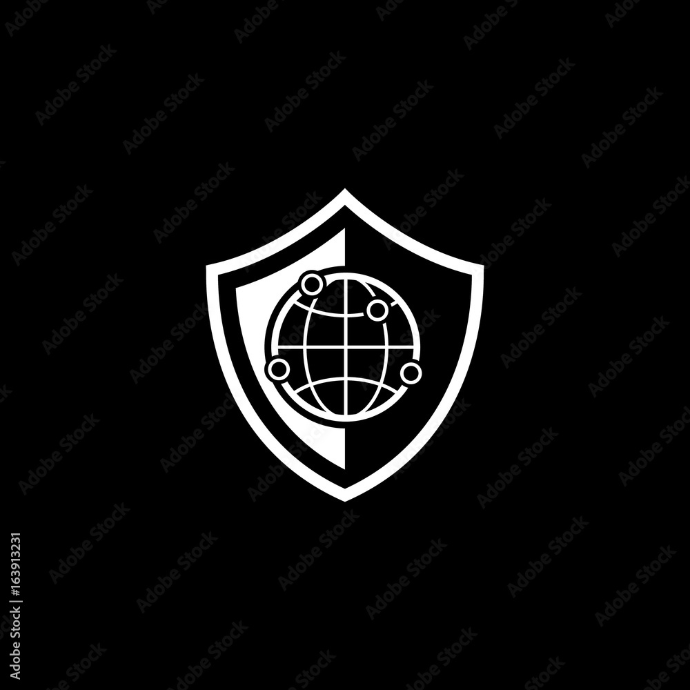 Network Security Icon. Flat Design. Network Security Icon. Flat Design.