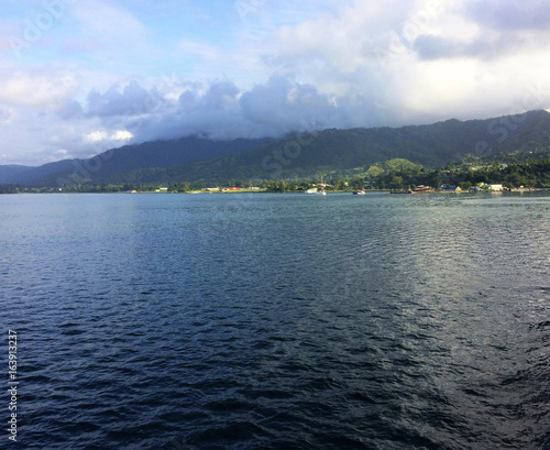 Scene of Alotau Harbour, Milne Bay Province, Papua New Guinea.