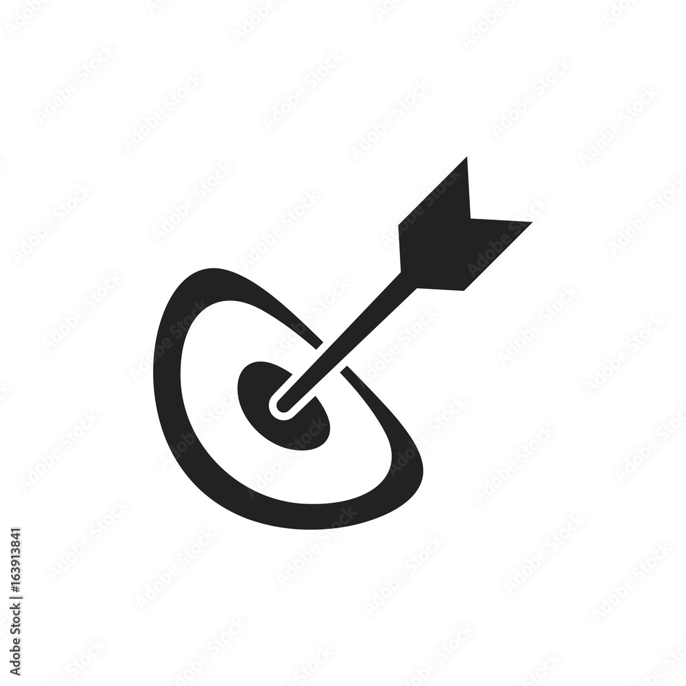 Target aim flat vector icon. Darts game symbol logo illustration. Success pictogram concept. Target aim flat vector icon. Darts game symbol logo illustration. Success pictogram concept.