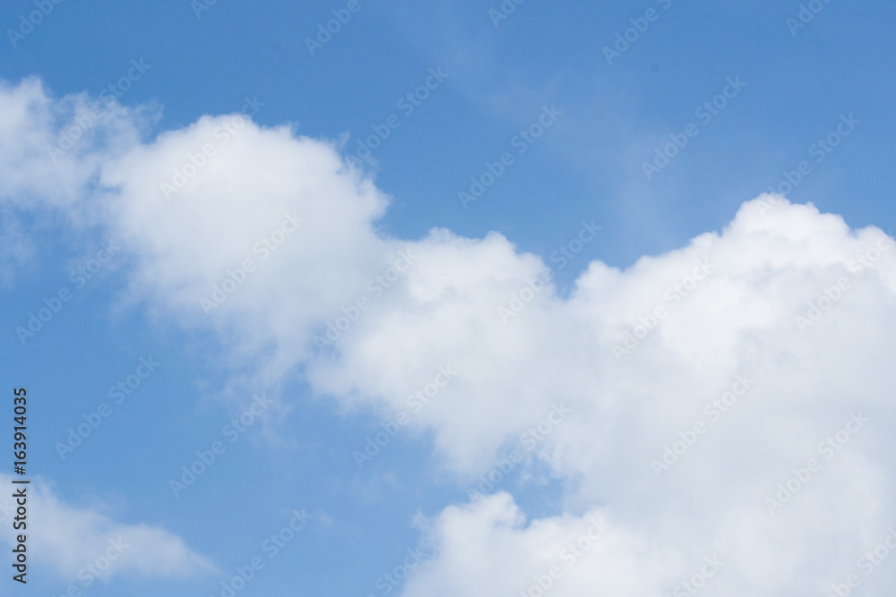 The sky with clouds moving with the wind.