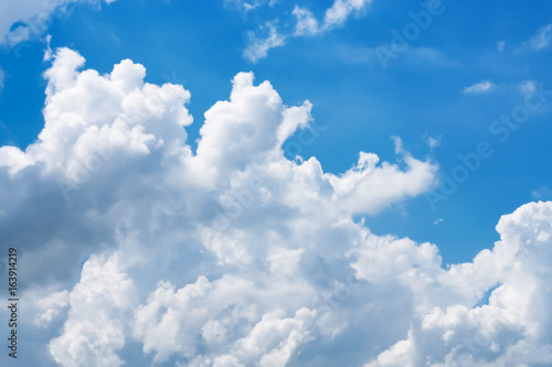 The sky with clouds moving with the wind.