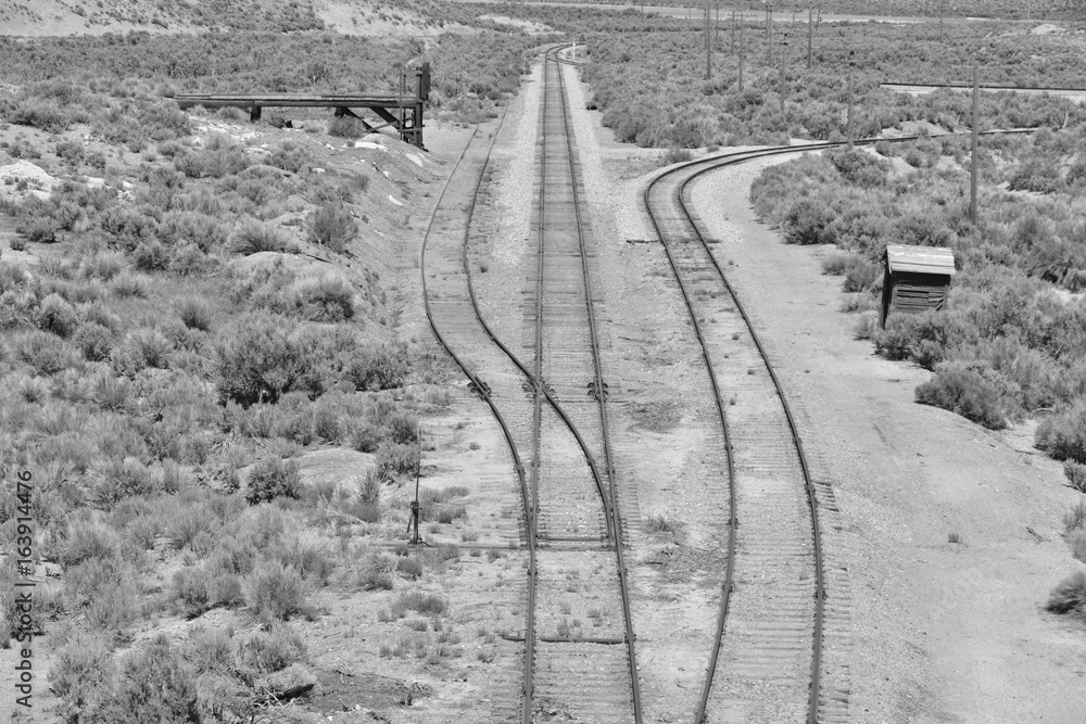 Old Wild West Rail road Tracks at Ely, Nevada.
