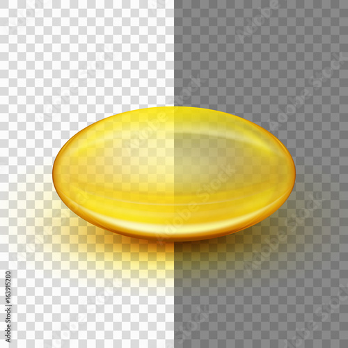 Translucent soft gel capsule. EPS 10