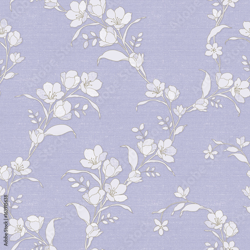 Vivid repeating floral - For easy making seamless pattern use it for filling any contours