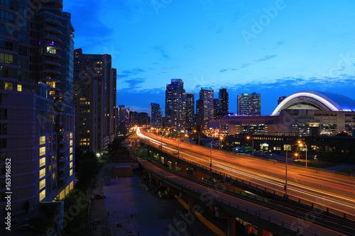 View by the Gardiner Expressway in Toronto, Canada