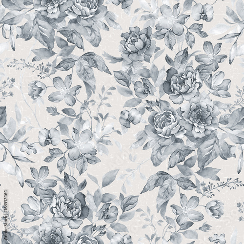 Wallpaper Mural Vivid repeating floral - For easy making seamless pattern use it for filling any contours Torontodigital.ca