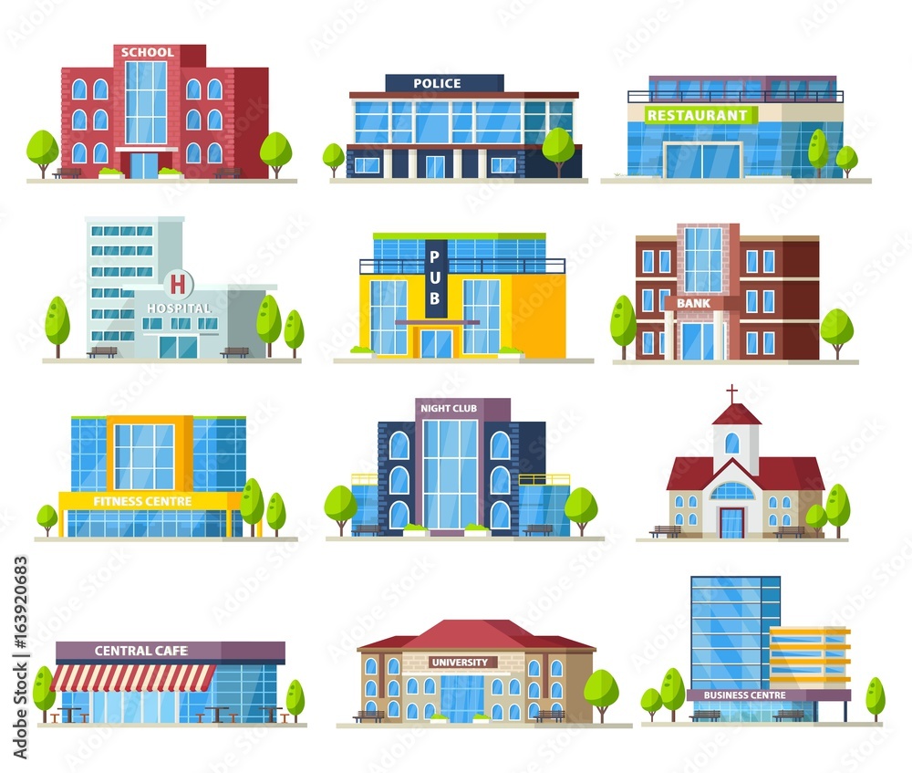 Colorful Municipal Buildings Collection Colorful Municipal Buildings Collection