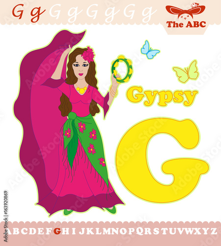 Letter G with Gypsy for ABC book