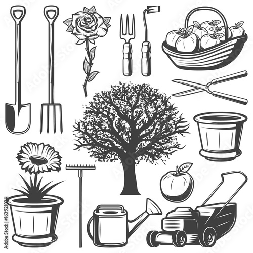 Vintage Garden Elements Collection