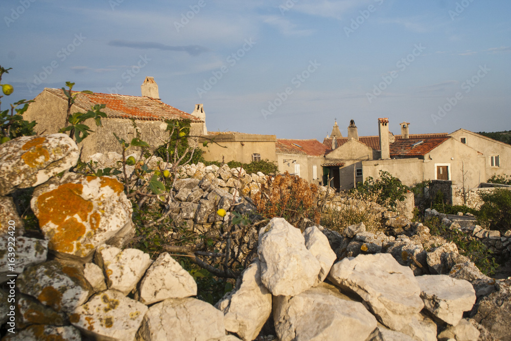 Small village of Lubenice, Cres Island, Croatia.