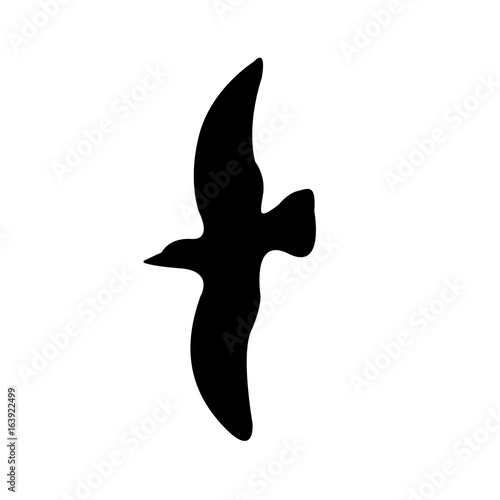 The crow icon. Bird and flight, eagle symbol. Flat Vector illustration