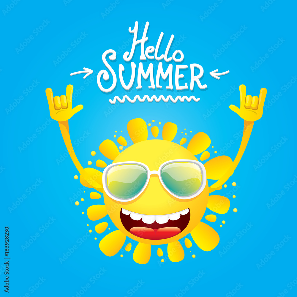 hello summer rock n roll poster. summer party hello summer rock n roll poster. summer party