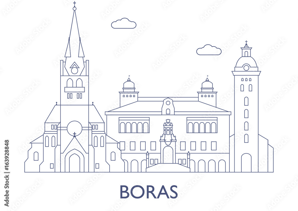 Boras. The most famous buildings of the city
