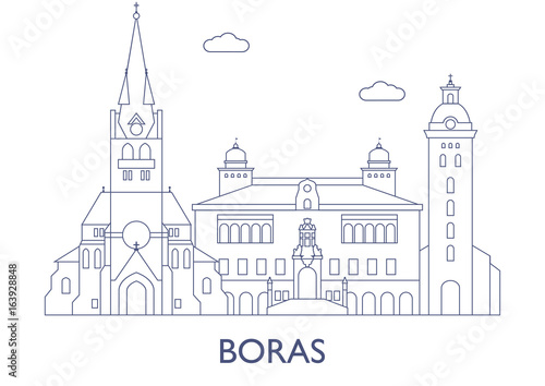 Boras. The most famous buildings of the city