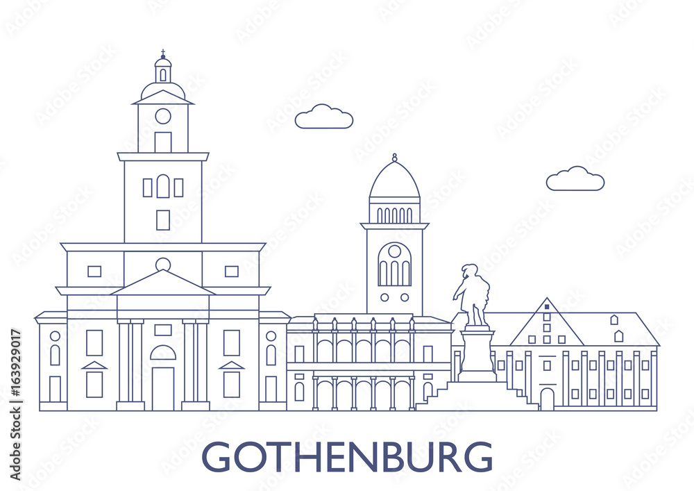 Gothenburg. The most famous buildings of the city