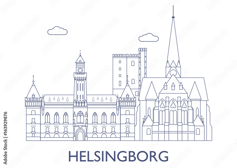 Helsingborg. The most famous buildings of the city
