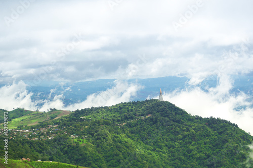 Clouds in the mountains at thailand.