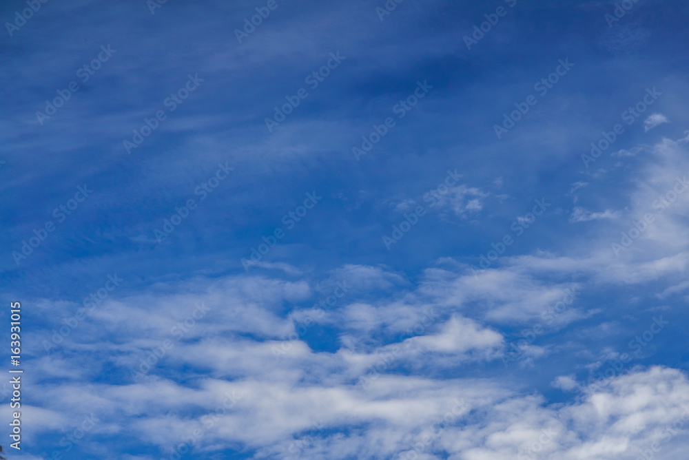 Blue sky and thin clouds background