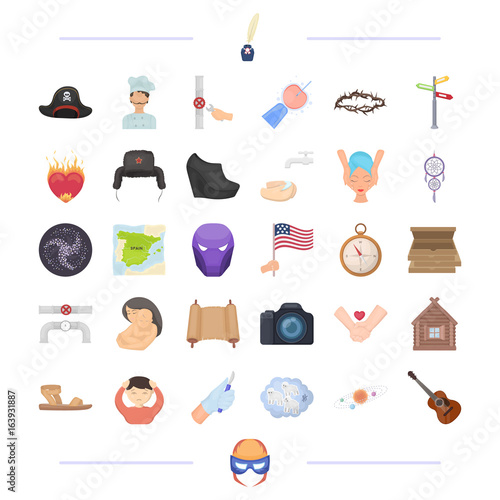 medicine, travel, astronomy and other web icon in cartoon style.instrument, man, face icons in set collection.