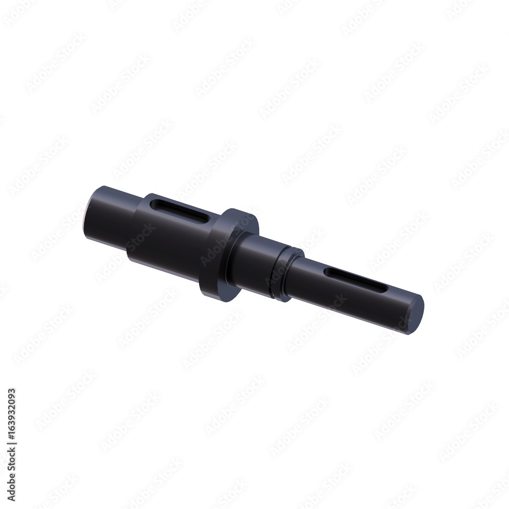 3D render Steel shaft isolated background model image 3D render Steel shaft isolated background model image