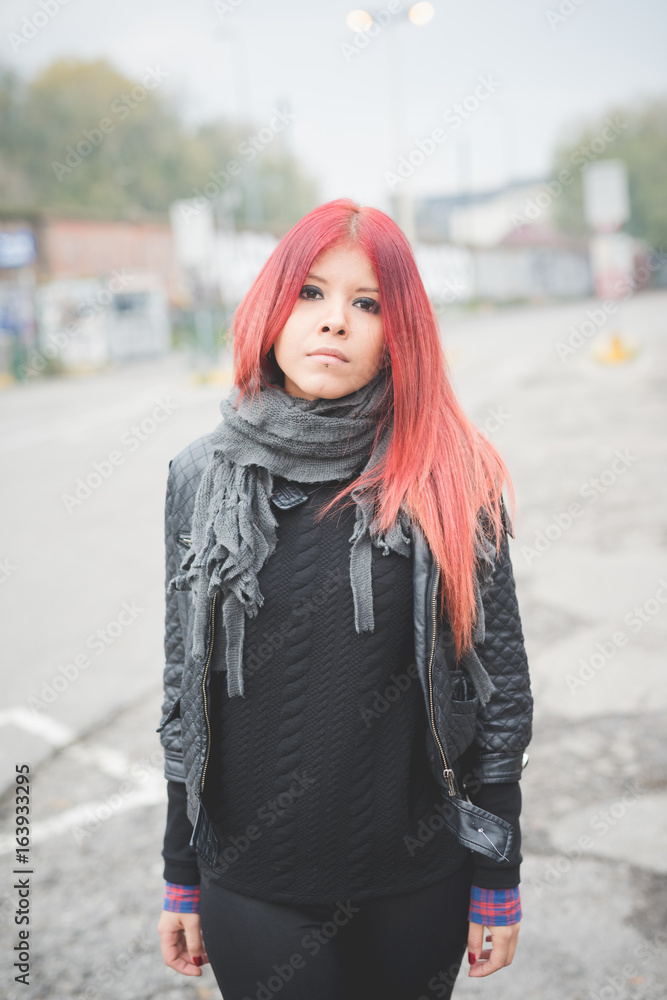 young beautiful red hair venezuelan woman lifestyle