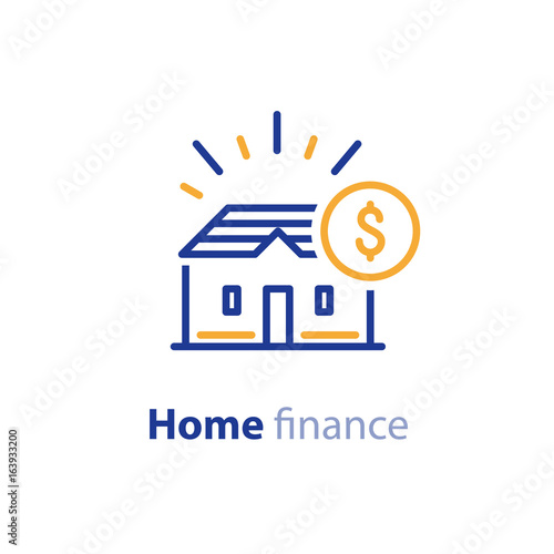 Home budget, house finance concept, real estate investment icon