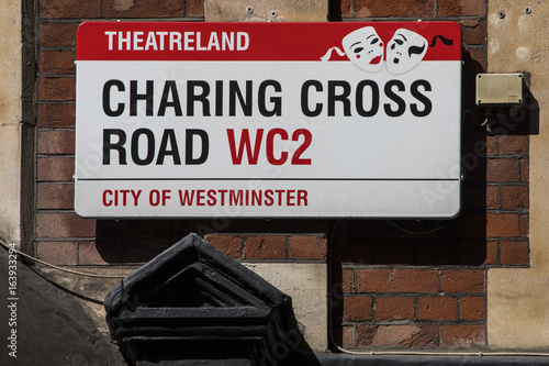 Charing Cross Road Street Sign photo