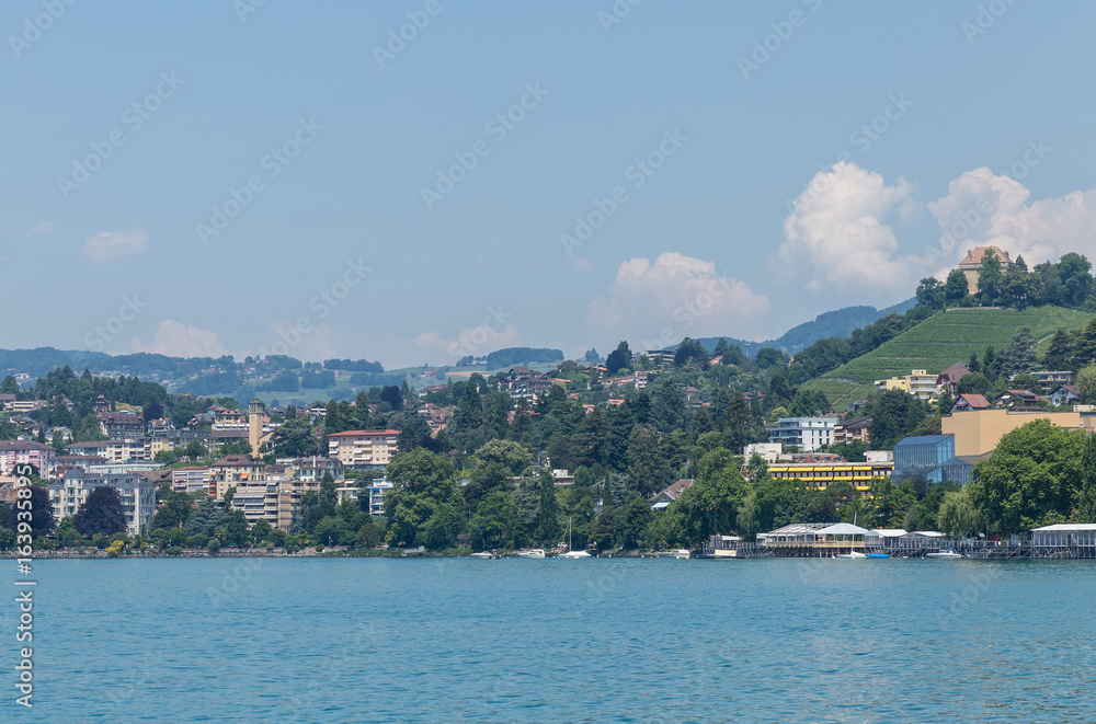 Fototapeta premium View on city of Montreux