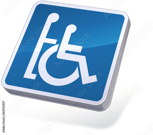 Panneau accompagnateur pour handicapés (3D)