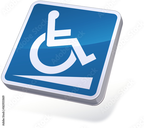 Panneau rampe d'accès pour handicapés (3D)