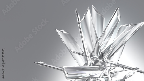 Abstract Crystal Glass Pieces photo