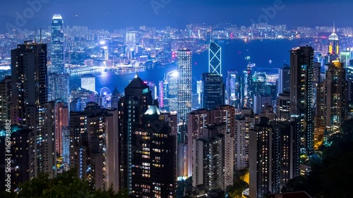 Wallpaper Mural The peak, Hong Kong, 28 May 2017 -: Hong Kong downtown at night Torontodigital.ca