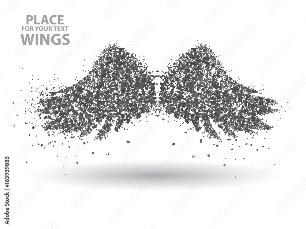 Particles of Wings,full  enterprising across significance vector illustration.  