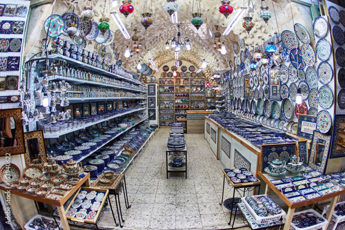 Jerusalem - 04.04.2017: Jerusalem store interior photo
