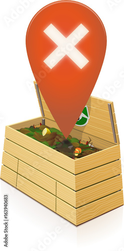 Composteur en bois : compost de mauvaise qualité (reflet)
