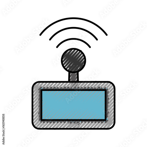 Drone remote control icon vector illustration design