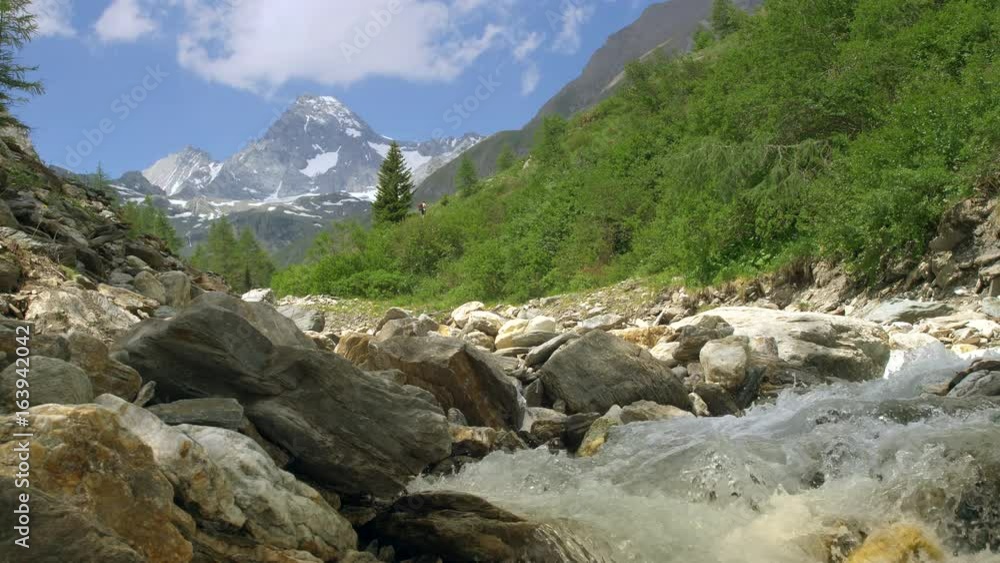 Scenic mountain River in the Austrian Alps. Grossglockner Area. Scenic mountain River in the Austrian Alps. Grossglockner Area.
