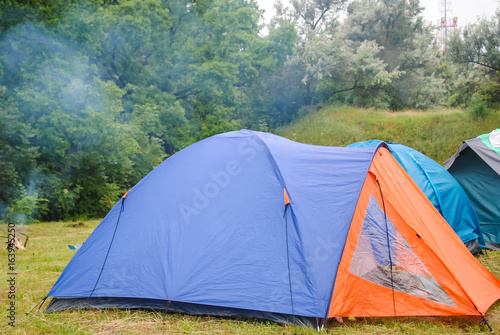 Camping in the summer