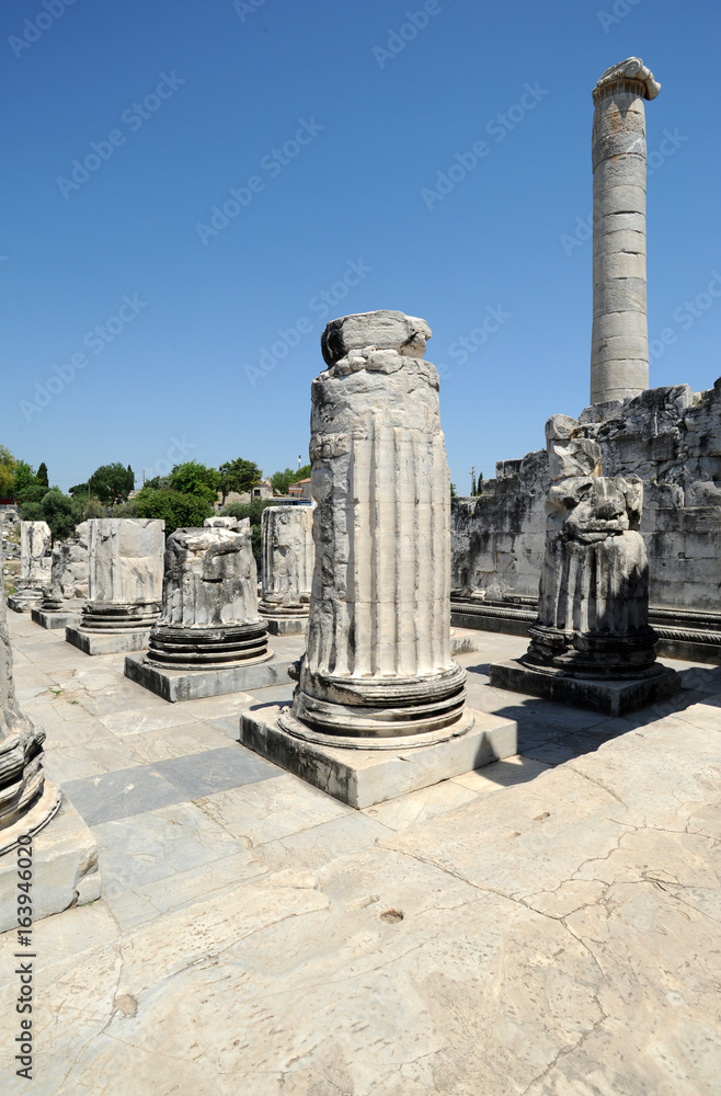 Le pronaos du temple d'Apollon à Didymes en Anatolie