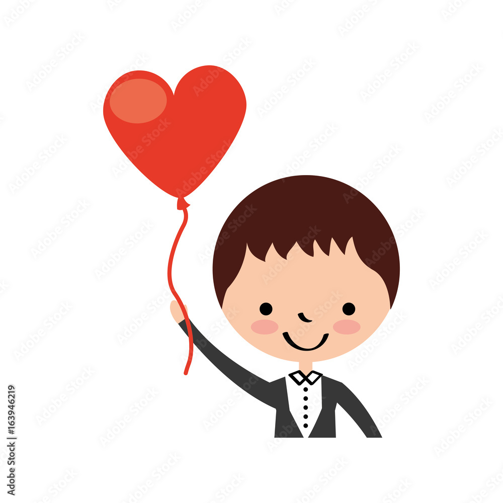 cute husband with heart shaped pumps avatar character vector illustration design cute husband with heart shaped pumps avatar character vector illustration design