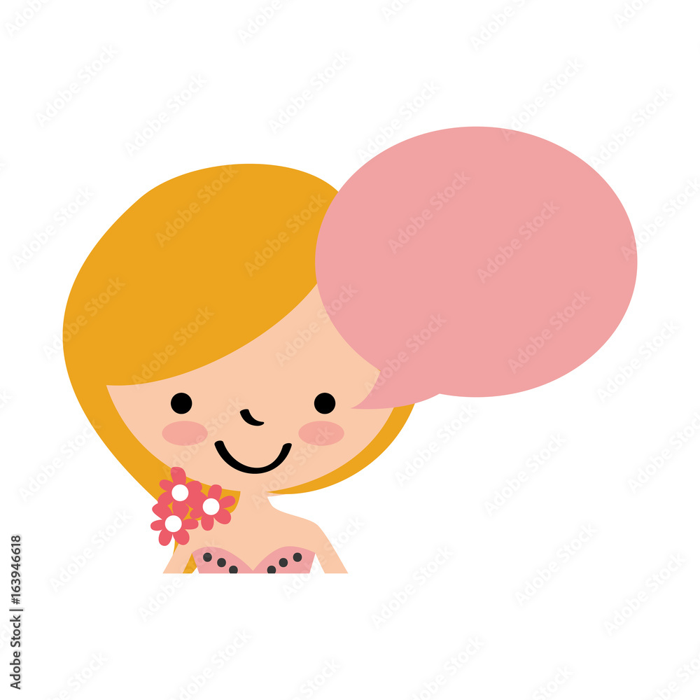 cute wife with speech bubble avatar character vector illustration design cute wife with speech bubble avatar character vector illustration design