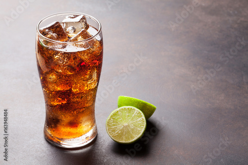 Photography Cola glass with ice
