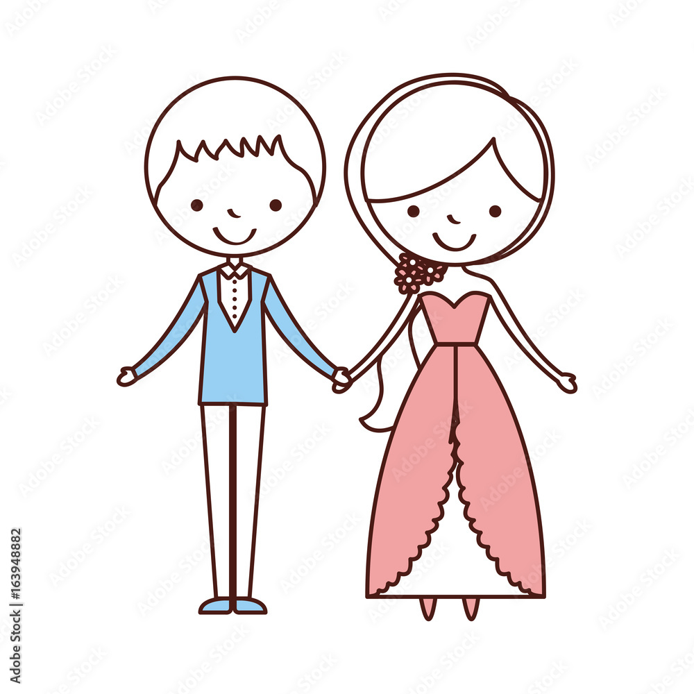 Married couple avatar characters vector illustration design