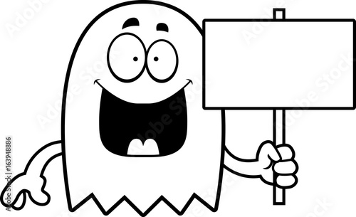 Cartoon Ghost Sign