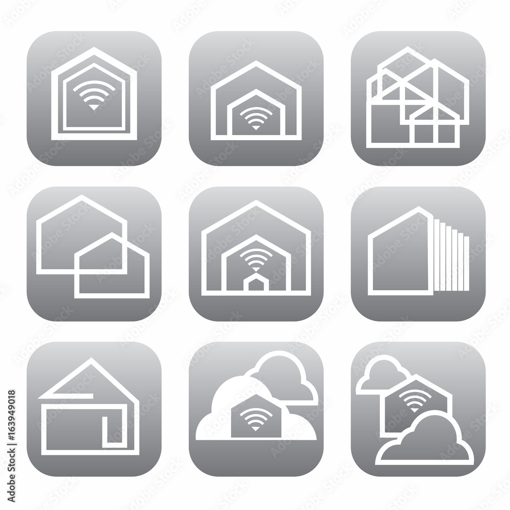 house with cloud icon house with cloud icon