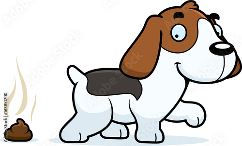 Cartoon Beagle Poop