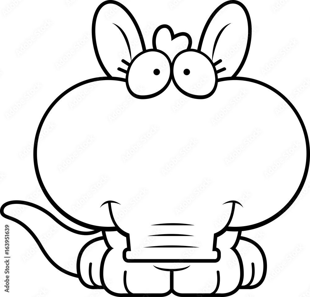 Fototapeta premium Cartoon Aardvark Smiling